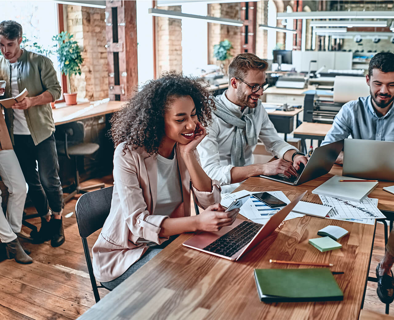 Gannett Fleming company recruiters working in a shared office space