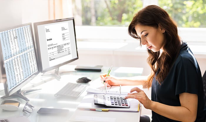 Recruiter using iCIMS' software from her home office