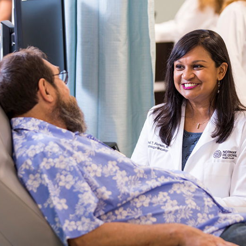 Doctor speaks with a patient at Norman Regional Health
